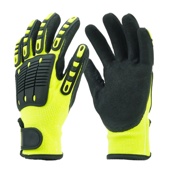 Anti vibration anti cut tpr mechanical gloves